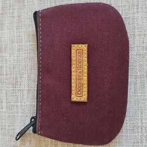 Dooney & Bourke Cabriolet Coin Purse, Burgundy Canvas